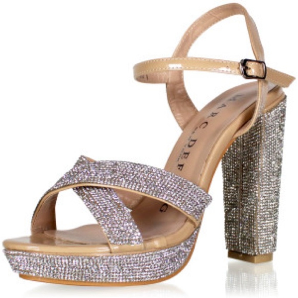 Marc Defang quick-release Rhinestone Block Heel Sandals with Ankle Strap
